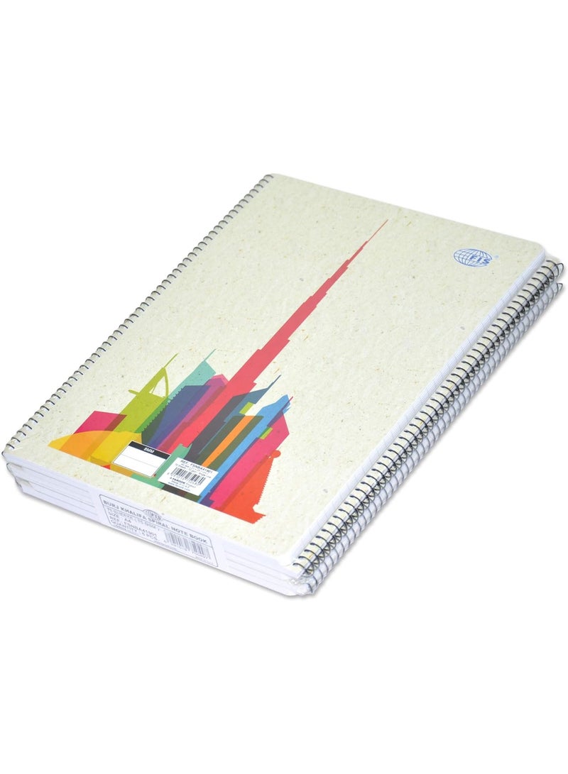 FIS Hard Cover Notebook Single Line, A4, 100 Sheets Pack of 5 -FSNBA419-01 - Image 1